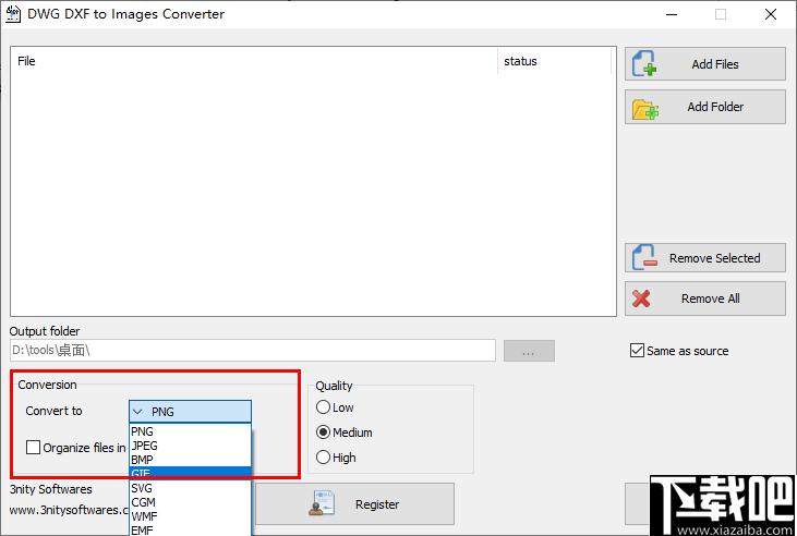 3nity DWG DXF to Images Converter下载,CAD转换,文档转换